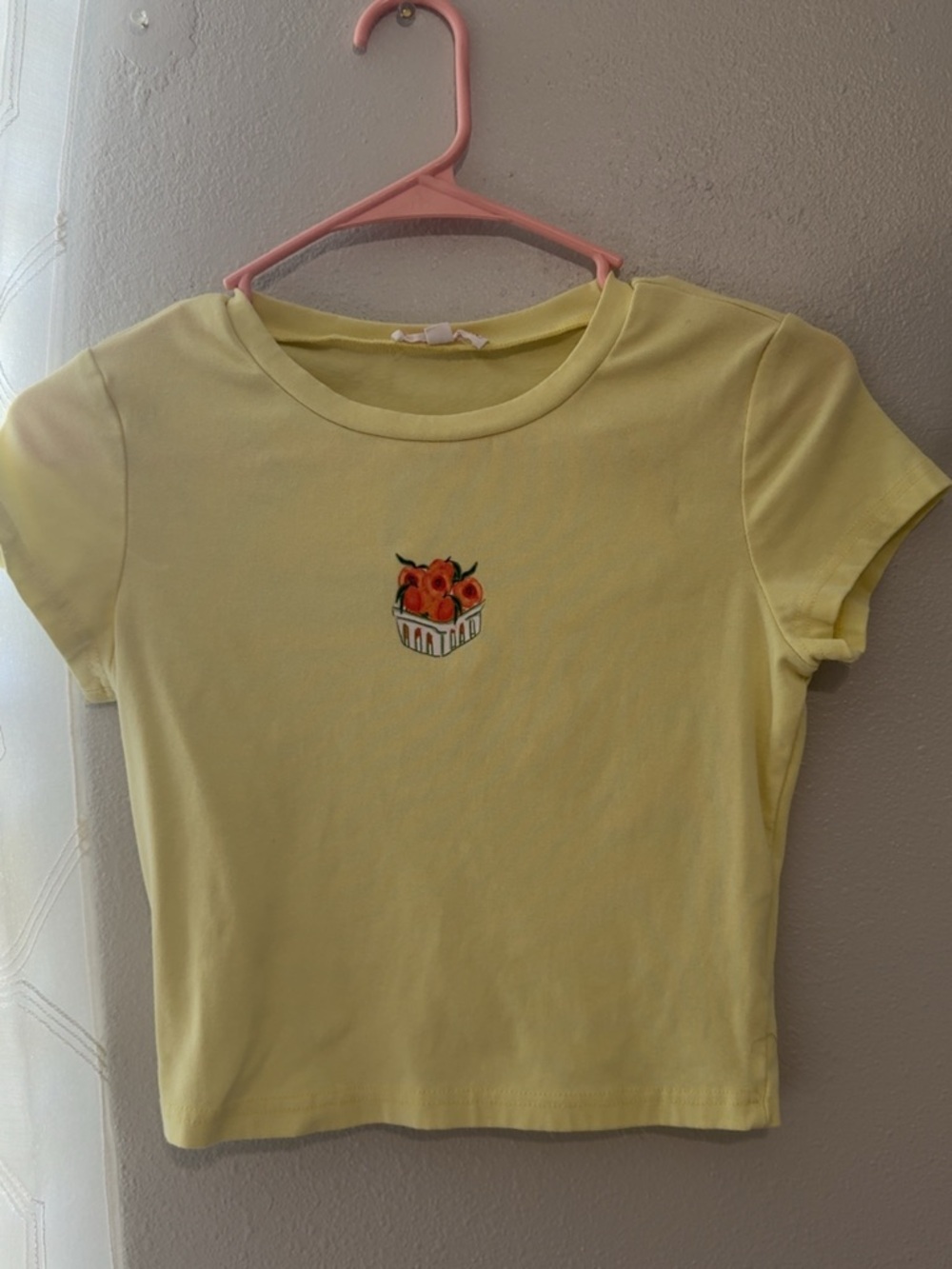Women’s Yellow Floral Patch Crop Tee